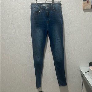 Hollister Women's Dark Blue Skinny Jeans